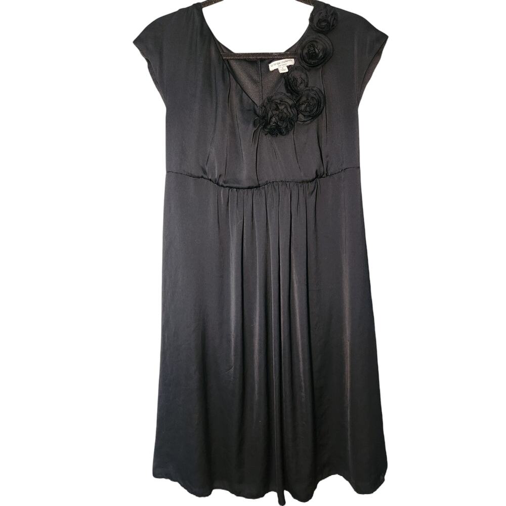 Liz Lange Maternity Black Sily Flower Maternity Dress Size Small